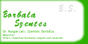 borbala szentes business card