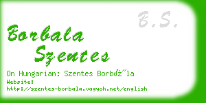 borbala szentes business card